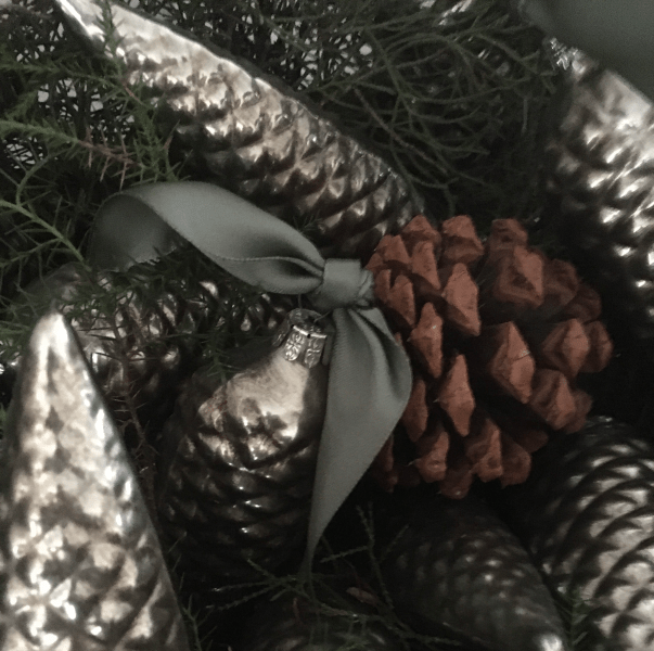 shades of green and mercury glass